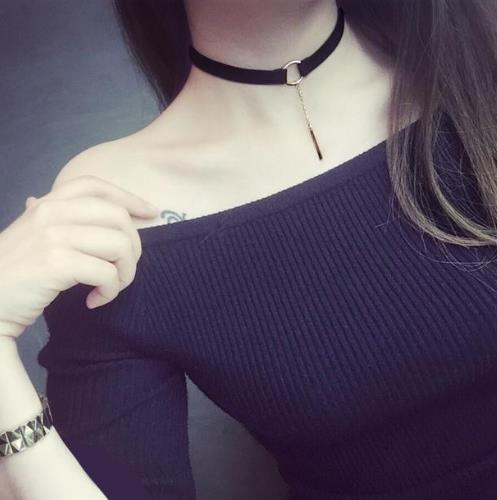 好看实用的几款锁骨链：黑色简约锁骨链推荐（图）