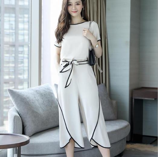 职业高腰阔腿裤套装搭配：简约性感职业套装推荐