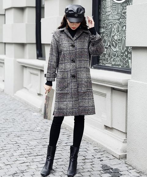 初秋必备韩版百搭加厚宽松显瘦呢子大衣搭配（图）