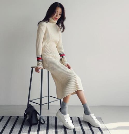 秋冬衣橱必备针织裙：5款长袖针织连衣裙搭配（图）