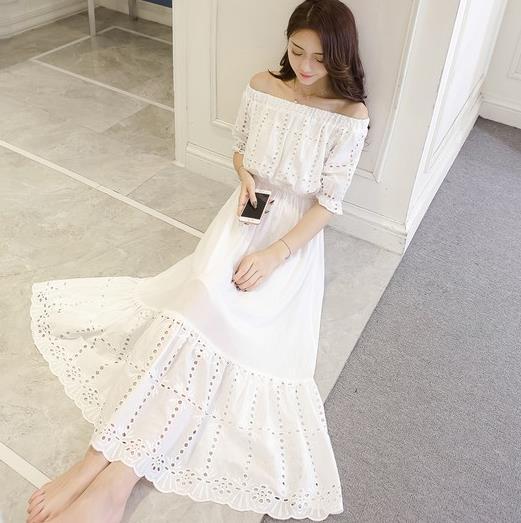 棉麻收腰纯色连衣裙搭配：5款连衣裙穿出青春活力