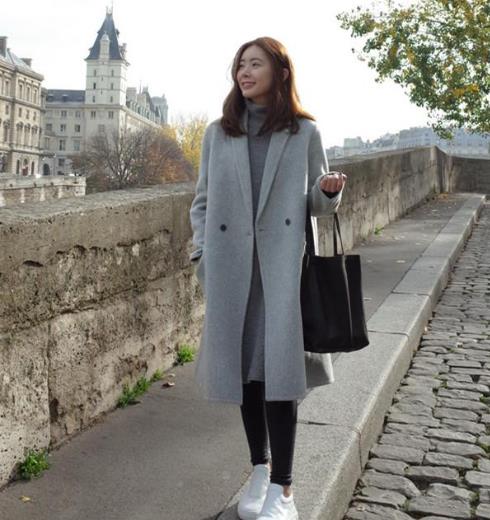 修身显瘦学院英伦牛角扣连帽毛呢子大衣推荐（图）