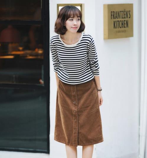 连衣裙搭配V领蝙蝠袖针织衫：打造文艺复古范（图）