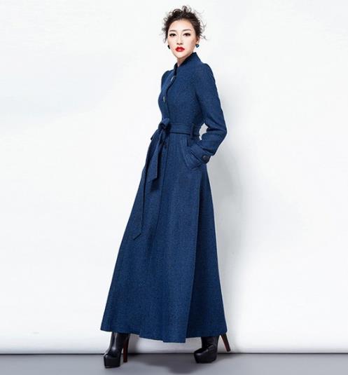 6款彰显知性气质的翻领收腰毛呢大衣搭配推荐（图）