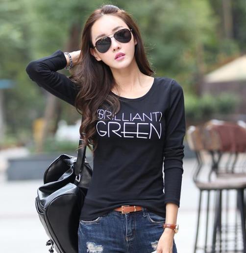 angelababy杨颖同款印花长袖T恤：甜美又性感（图）