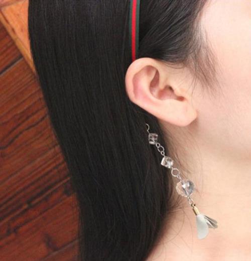 今年流行假耳环发箍：新款镶钻水钻发箍搭配（图）