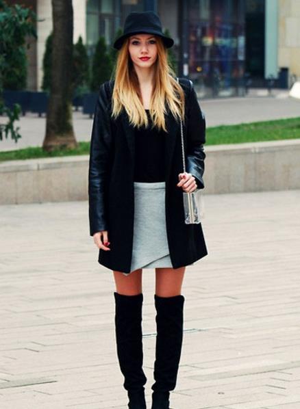大衣配裙子最时髦：时尚显瘦（图）