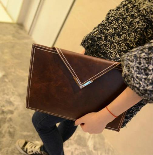 逛街约会必备之神器韩版编织信封手拿包分享（图）