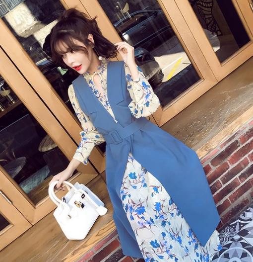 适合秋冬的两件套：蕾丝拼接针织两件套推荐（图）