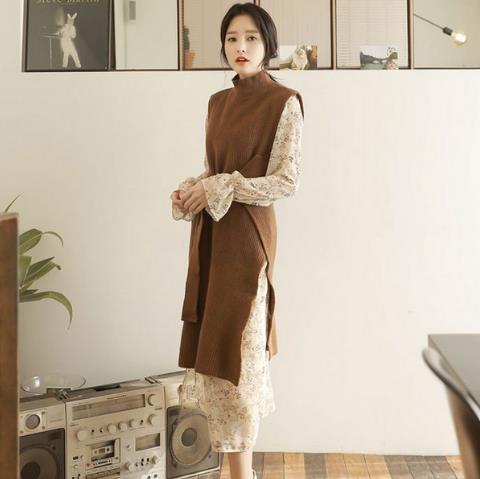 小立领针织两件套搭配：6款两件套打造文艺范（图）