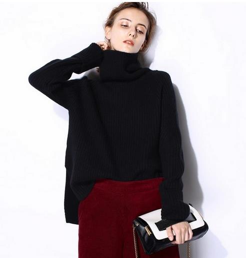 阔腿裤搭配廓型立领羊绒衫：复古又经典（图）