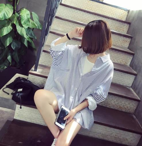 中长款长袖衬衫单穿又能当外套:超显高显瘦(图) 中长款长袖衬衫单穿又能当外套:超显高显瘦(图)