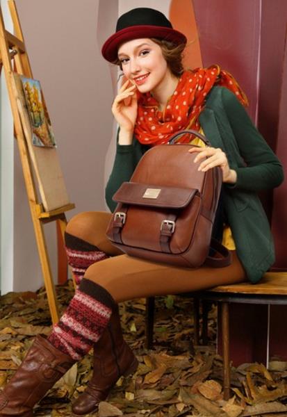 复古流苏牛皮双肩包推荐：双肩包的潮搭范儿