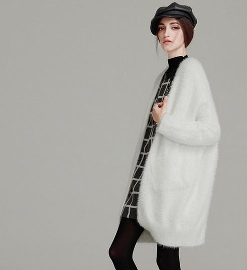 秋冬季节有这几款中长款马海毛开衫才足够温暖（图）