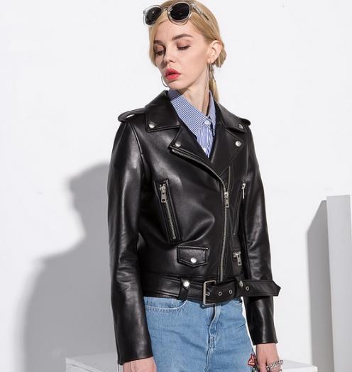 秋日出行酷帅标配皮夹克：翻领麂皮绒机车夹克（图）