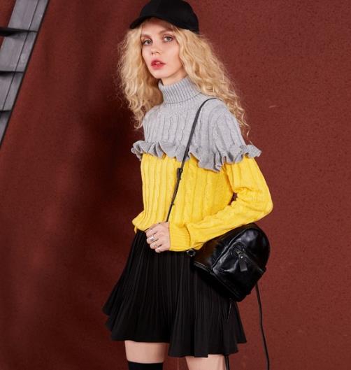 点缀甜美气质的木耳边纯色针织衫搭配推荐(图) 点缀甜美气质的木耳边纯色针织衫搭配推荐(图)