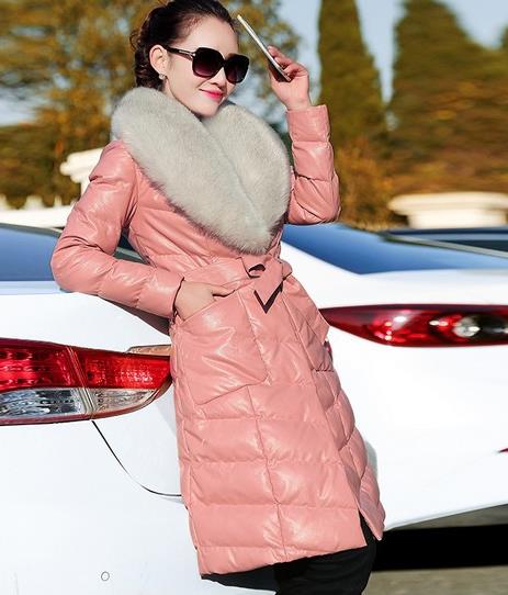 毛领加厚修身大码PU棉衣尽显精致摩登韵味（图）