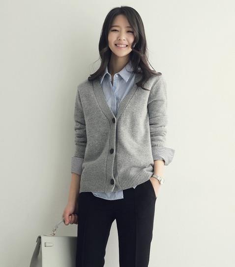 PU机车宽松短款皮夹克搭配小脚裤：时尚百搭（图）