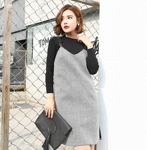 套装也能美出新潮流：兔毛毛衣短裙两件套搭配（图）