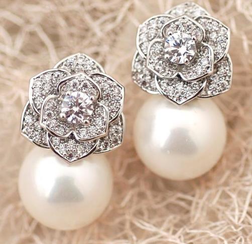 明星同款圈圈水晶珍珠耳钉搭配：时尚显气质（图）