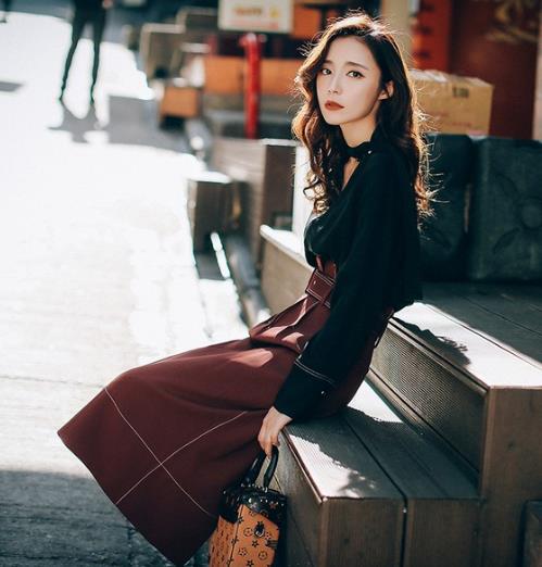 秋冬半身裙这么穿才好看：格子高腰半身裙推荐（图）