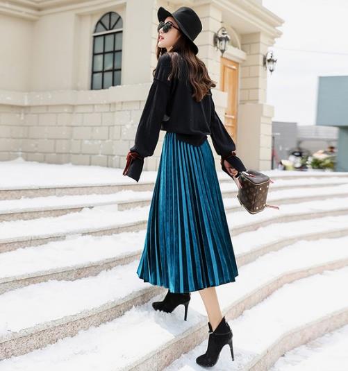 秋冬半身裙这么穿才好看：格子高腰半身裙推荐（图）