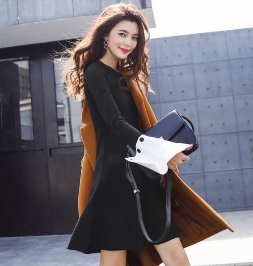 冬季必备大衣：时尚优雅中长过膝双面呢大衣搭配