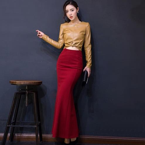 修身毛呢半身裙一步裙怎么搭配上衣:妩媚轻熟(图) 修身毛呢半身裙一步裙怎么搭配上衣:妩媚轻熟(图)