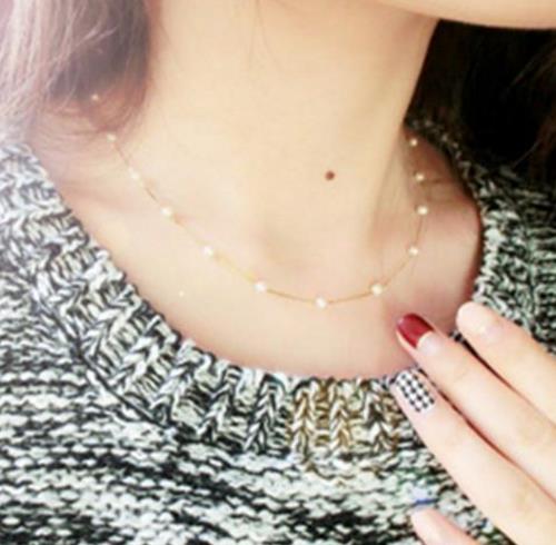 时尚水晶吊坠锁骨链搭配：5款锁骨链打造百变风格