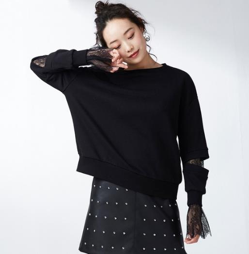 开衩蕾丝袖卫衣的多种搭配:时尚卫衣个性又清丽 开衩蕾丝袖卫衣的多种搭配:时尚卫衣个性又清丽