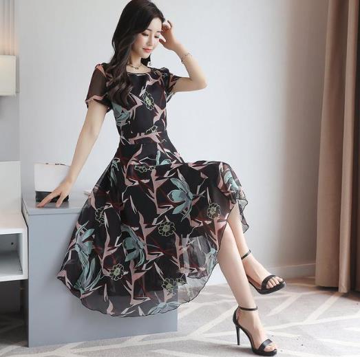 收腰雪纺连衣裙2017：女装新款连衣裙推荐（图）