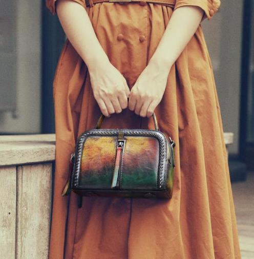 秋冬款手工真皮手提包：减龄洋气手提包分享（图）