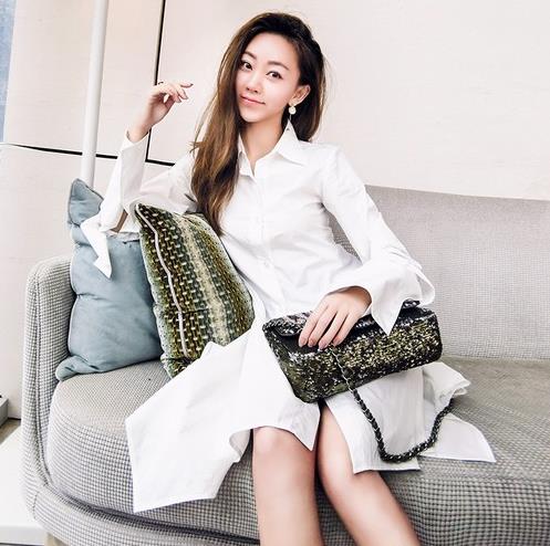 微胖MM穿蝙蝠袖V领连衣裙搭配推荐（图）