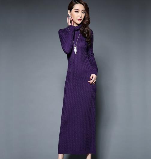 V领宽松系带羊绒裙搭配毛呢大衣：知性又大气（图）