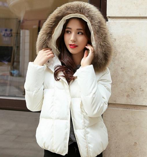 皮裤搭配大毛领加厚短款羽绒服：简约又不失优雅