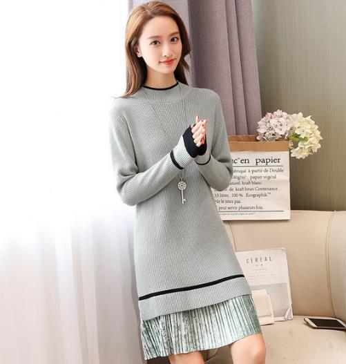 百褶拼接针织裙的多种搭配：青春减龄又不失优雅