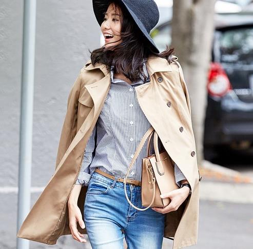 一粒扣直筒风衣这样穿搭出利落大气的复古中性风(图) 一粒扣直筒风衣这样穿搭出利落大气的复古中性风(图)