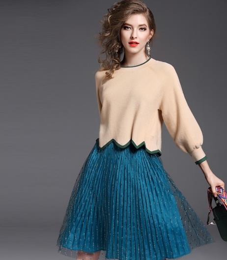 今年最流行的针织套装：针织包臀裙套装推荐（图）