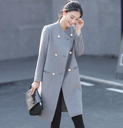 够优雅够知性的渐变色毛呢套装：时尚又个性（图）