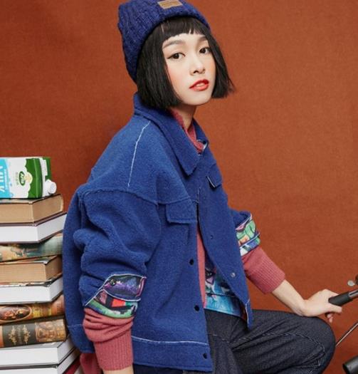 复古工装范毛呢外套搭配哈伦裤：个性十足（图）