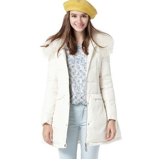 冬季必备羽绒服：大毛领修身加厚羽绒服搭配（图）