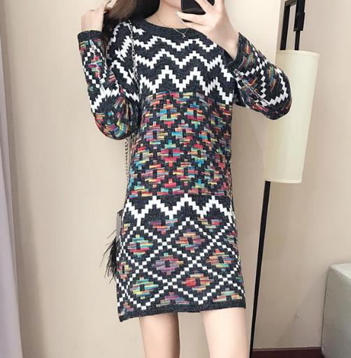 秋冬季高领针织毛衣连衣裙搭配：优雅大气又性感