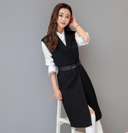 显高显瘦收腰百搭无袖马夹外套：呈现性感曼妙身姿