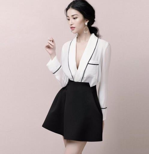 链条包搭配阔腿裤针织短袖两件套：时尚小资风范