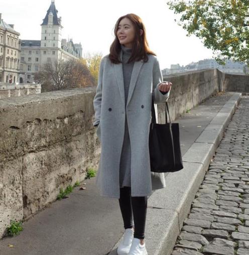 2017韩版中长款加厚毛呢大衣：时髦显瘦大衣推荐