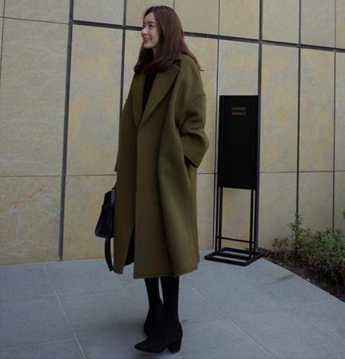 2017韩版中长款加厚毛呢大衣：时髦显瘦大衣推荐