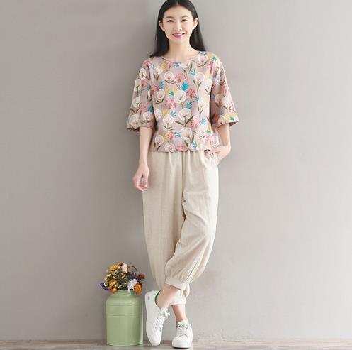 板鞋搭配棉麻宽松灯笼九分裤:时尚舒适九分裤分享 板鞋搭配棉麻宽松灯笼九分裤:时尚舒适九分裤分享