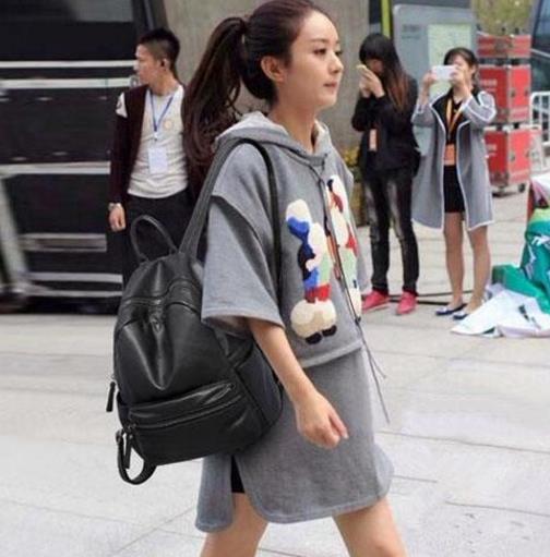 杨幂同款双肩帆布包：时尚洋气百搭双肩包推荐（图）