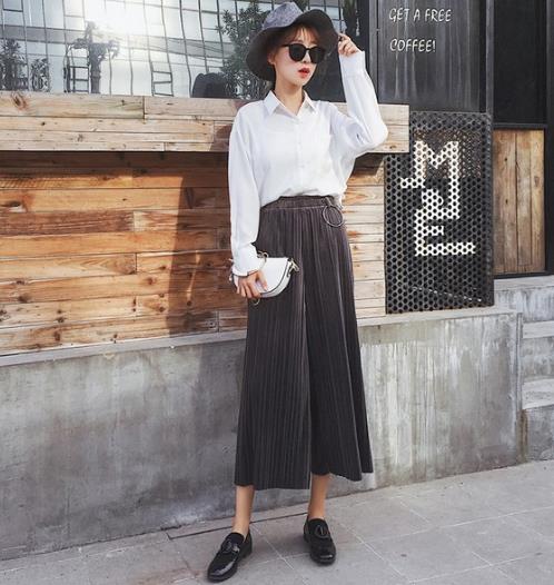 秋冬必备百褶丝绒半身裙：时髦洋气半身裙分享（图）