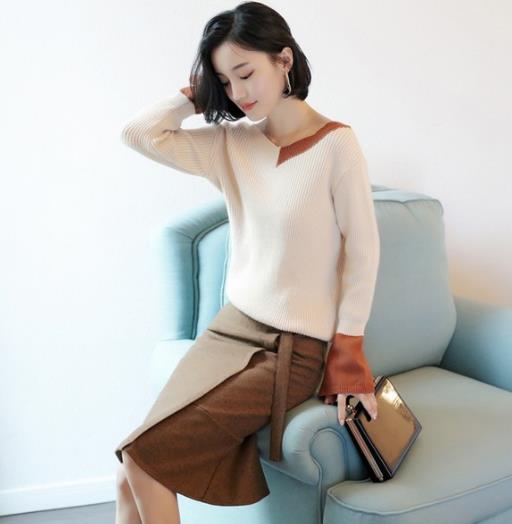 休闲气质十足的毛呢外套：翻领纯色短外套搭配（图）